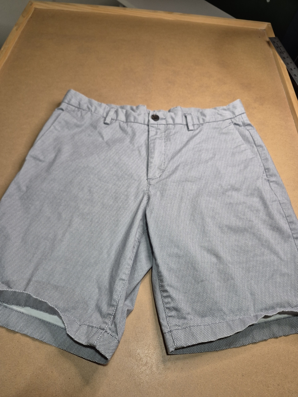 Michael Kors Light Gray Patterned Flat Front Shorts 4049/5